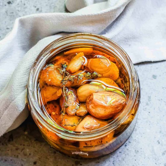 Roasted Garlic Confit - Recipe photo by Running to the Kitchen