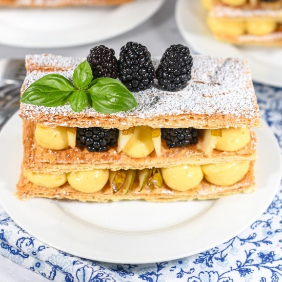 Blackberry Pear Mille-Feuille - Recipe photo by bastecutfold