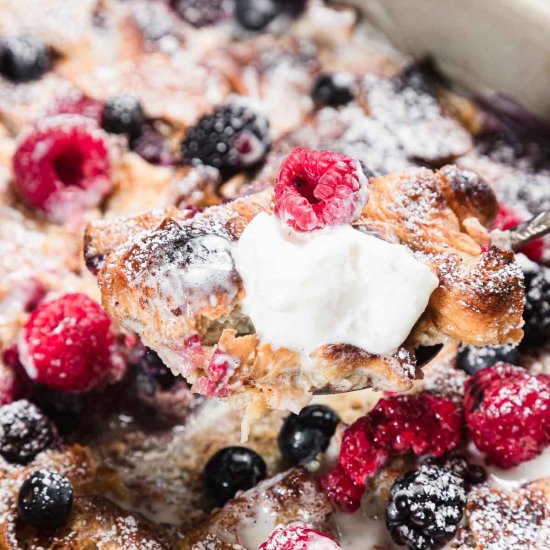 Berry Croissant French Toast Bake - Recipe photo by ImmigrantsTable