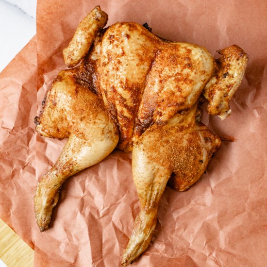 Grilled Spatchcock Chicken - Recipe photo by theonlinegrill