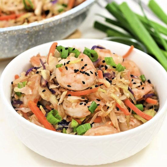 Keto Shrimp Egg Roll In A Bowl - Recipe photo by Stylish Cravings