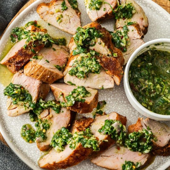 Chimichurri Pork Tenderloin - Recipe photo by sugarsaltmagic
