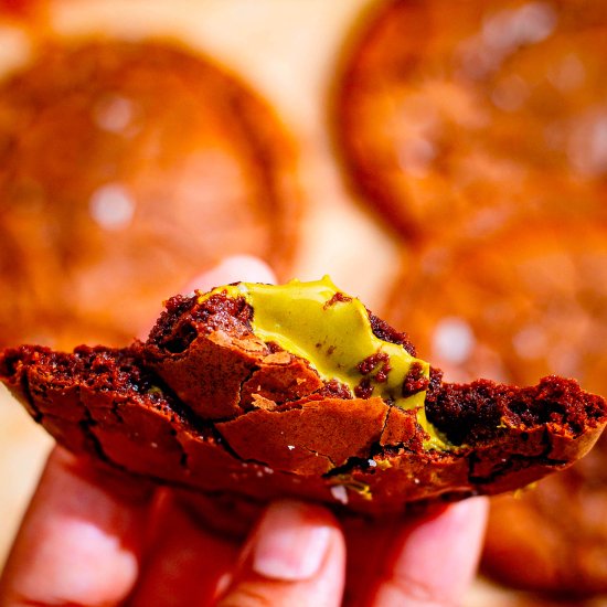 Brownie Pistachio Cookies - Recipe photo by tiffinandteaofficial