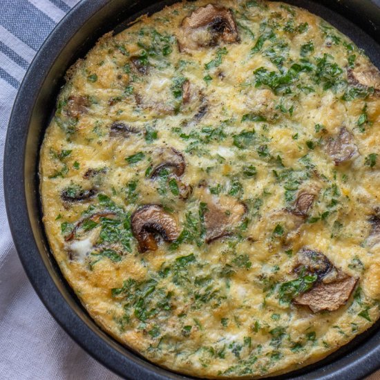 Air Fryer Cheesy Mushroom Omelette - Recipe photo by My Best Air Fryer Recipes