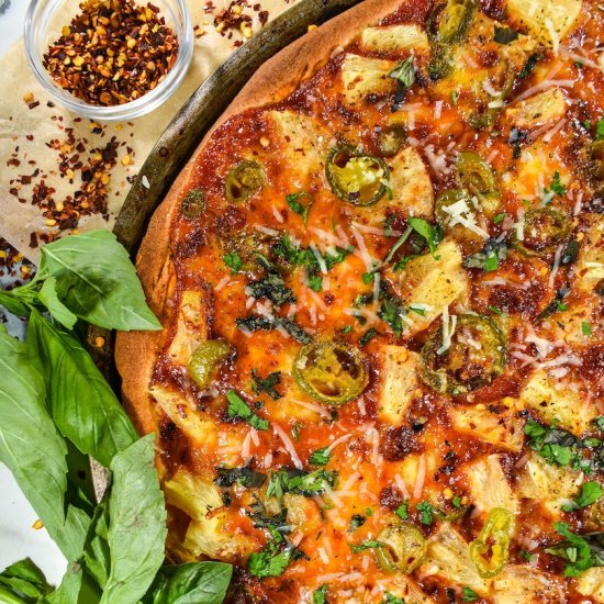 Jalapeño and Pineapple Pizza - Recipe photo by bastecutfold