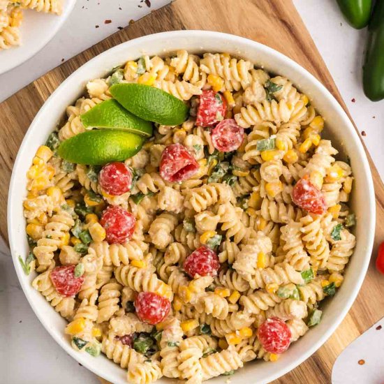 Mexican Street Corn Pasta Salad - Recipe photo by getonmyplate