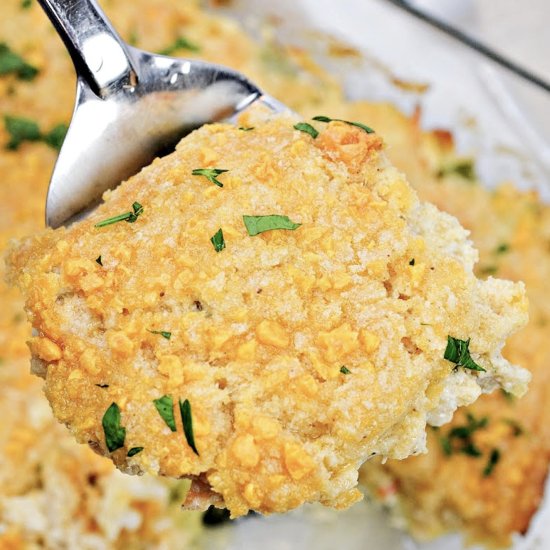 Keto TikTok Chicken Cobbler - Recipe photo by Stylish Cravings