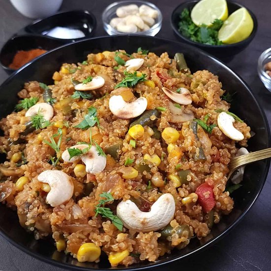 Quinoa with Vegetables - Recipe photo by kushigalu