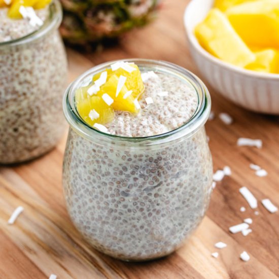 Pineapple Chia Pudding - Recipe photo by Three Little Chickpeas