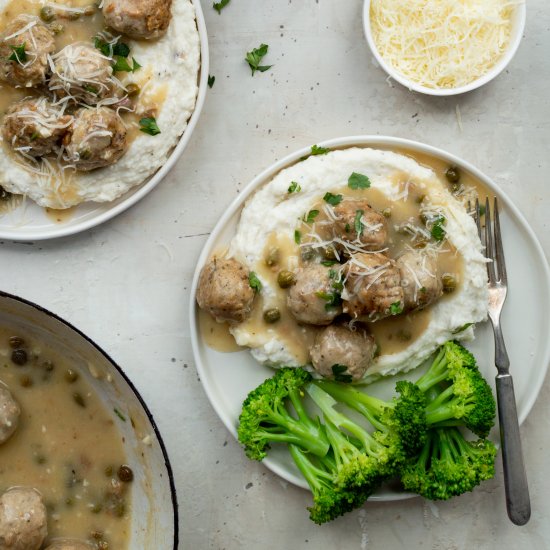 Chicken Piccata Meatballs - Recipe photo by LittleBlackSkillet