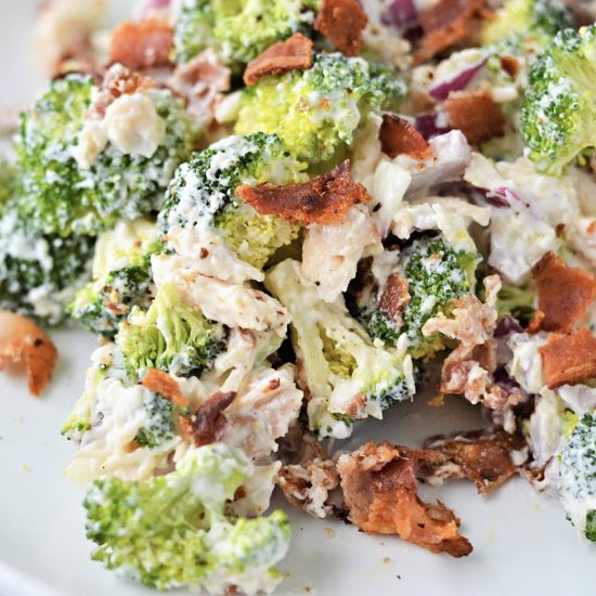 Low Carb Chicken Broccoli Salad - Recipe photo by Stylish Cravings