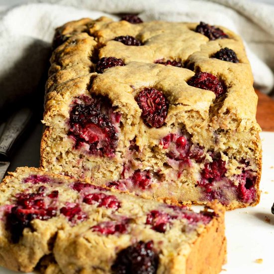 Blackberry Banana Bread - Recipe photo by eatfreshglow.com