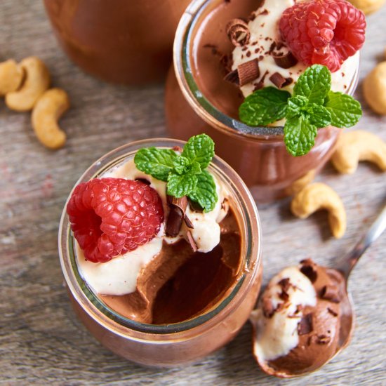 Easy Chocolate Protein Mousse - Recipe photo by ForThePleasureOfEating