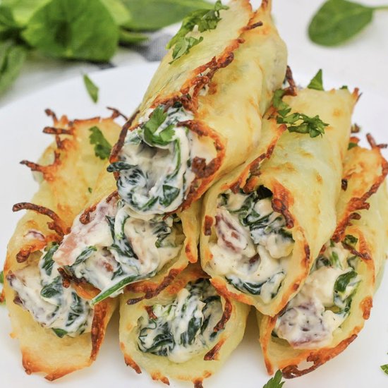 Creamy Spinach & Bacon Roll Ups - Recipe photo by Stylish Cravings