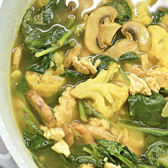 Keto Chicken Detox Soup - Recipe photo by Stylish Cravings