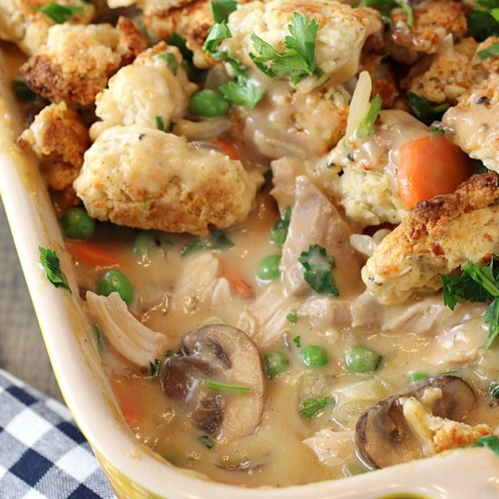 Parmesan-Crumble Chicken Pot Pie - Recipe photo by Food Gal