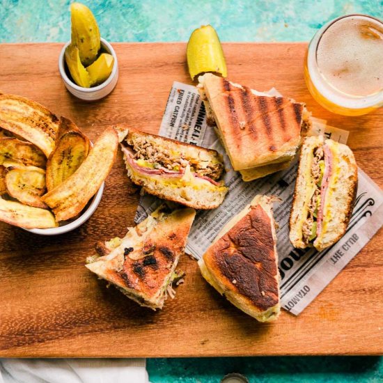Cuban Sandwich with Pulled Pork - Recipe photo by A Latin Flair