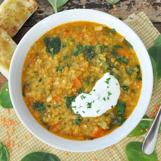 COZY Spanish Red Lentil Stew - Recipe photo by Spain on a Fork
