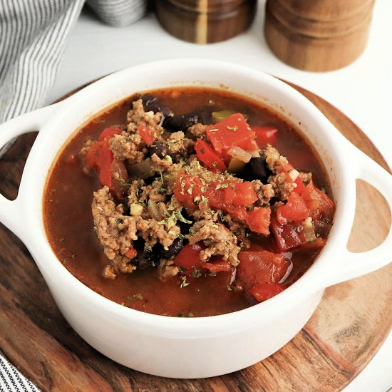 Keto Cowboy Soup - Recipe photo by Stylish Cravings