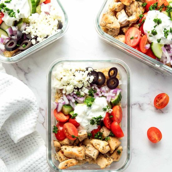 MealPrep Mediterranean Chicken Bowl - Recipe photo by lentillovingfamily