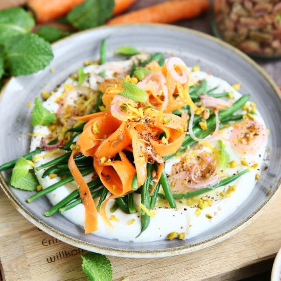 Princess Beans and Pickled Carrot Salad - Recipe photo by angiesrecipes