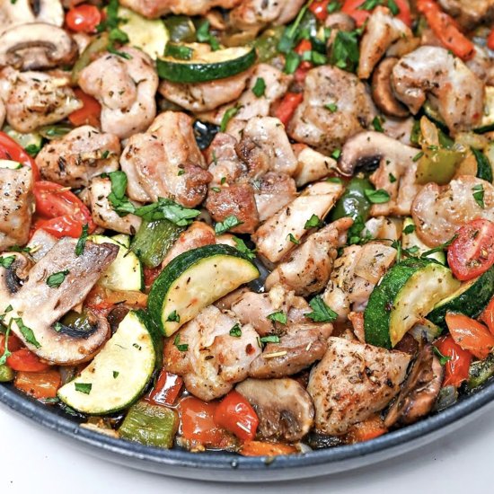 Keto Italian Chicken Skillet - Recipe photo by We Want To Eat