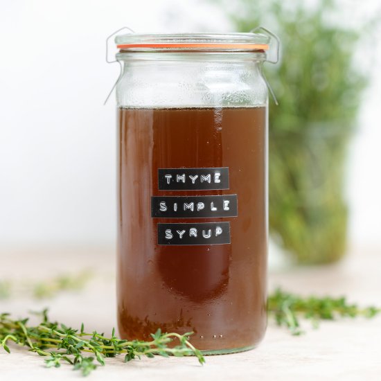 Thyme Simple Syrup - Recipe photo by thehealthfulideas