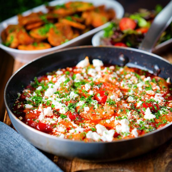 Prawn Saganaki with Feta Cheese - Recipe photo by Brian Jones