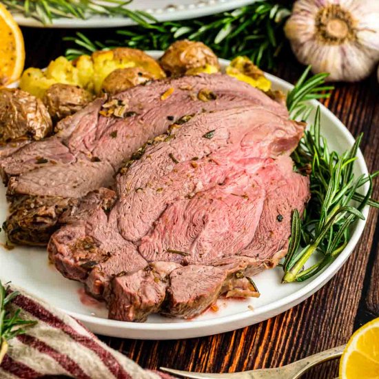 Roast Leg of Lamb. - Recipe photo by Tessies Table