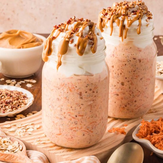 Carrot Cake Overnight Oats - Recipe photo by Tessies Table