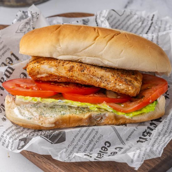 20-Minute Cajun Mahi-Mahi Sandwich - Recipe photo by marleysmenu
