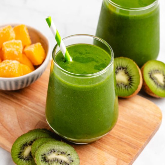 Kiwi Mango Smoothie - Recipe photo by Three Little Chickpeas