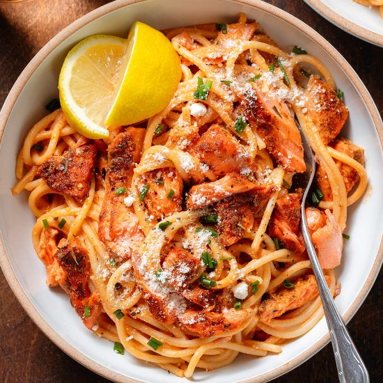 Creamy Cajun Salmon Pasta - Recipe photo by thehealthfulideas