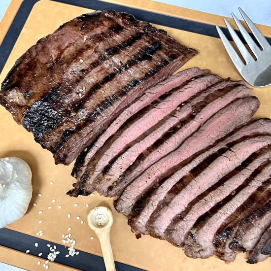 Grilled Teriyaki Flank Steak - Recipe photo by theshortordercook