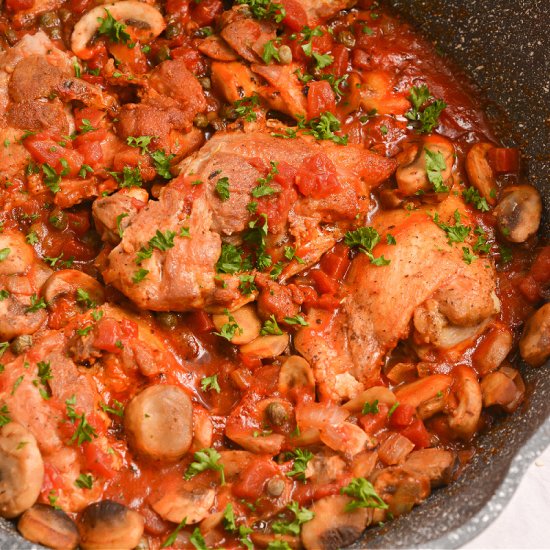 Keto Chicken Cacciatore - Recipe photo by We Want To Eat