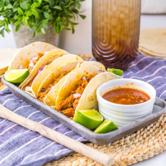 Slow Cooker Shredded Pork Tacos - Recipe photo by Real Life of Lulu