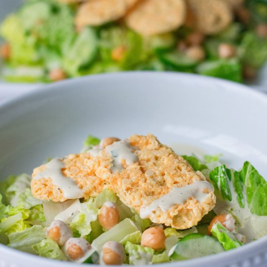 Easy Vegetarian Caesar Salad - Recipe photo by RealestReal