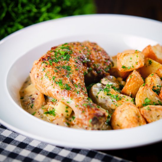 Creamy Somerset Chicken with Cider - Recipe photo by Brian Jones