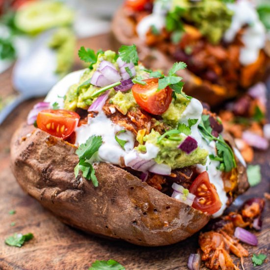 Air-Fryer Baked Sweet Potatoes - Recipe photo by theflexitarian