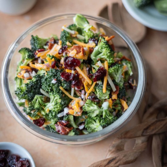 Broccoli, Bacon and Cranberry Salad - Recipe photo by kitchenbluebird