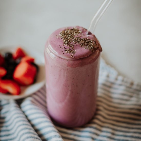 Triple Berry Smoothie - Recipe photo by kitchenbluebird