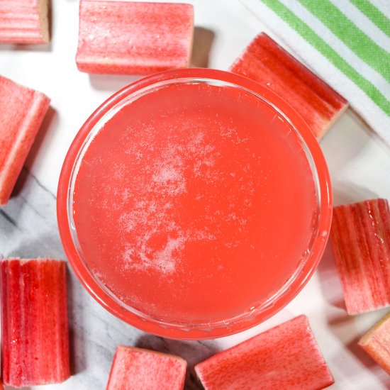 Rhubarb Simple Syrup - Recipe photo by bastecutfold