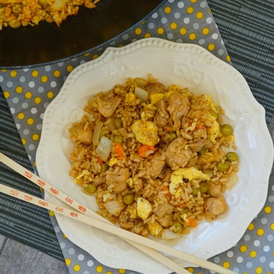 Chicken Fried Rice Recipe - Recipe photo by Skinny Sweets