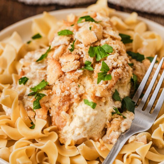 Slow Cooker Ritz Chicken - Recipe photo by The Cookin Chicks