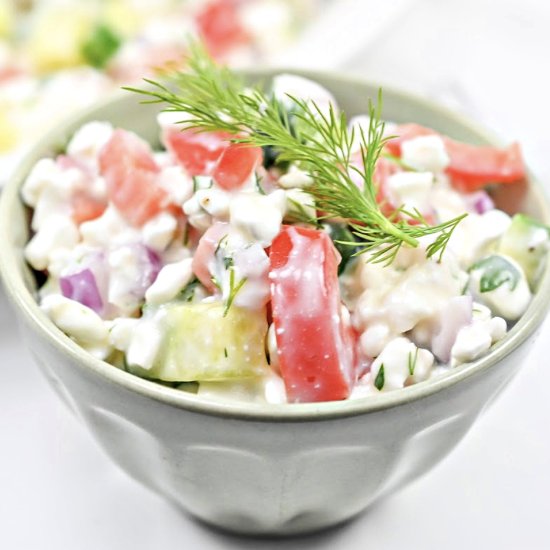 Low Carb Cottage Cheese Salad - Recipe photo by We Want To Eat