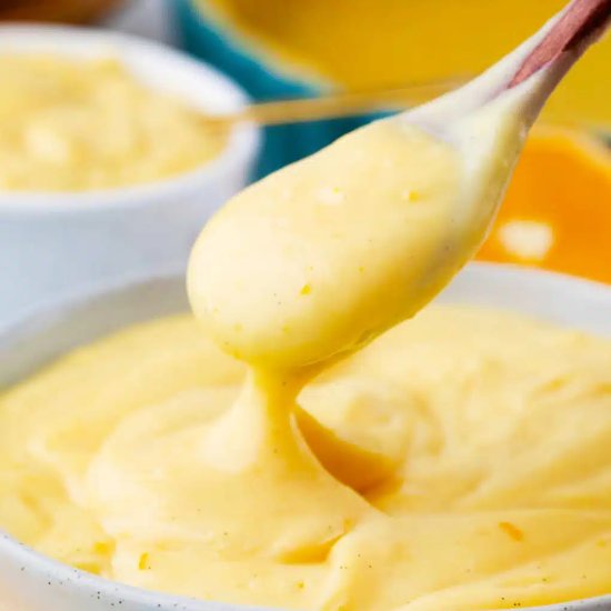 Orange Custard - Recipe photo by peasandpeonies