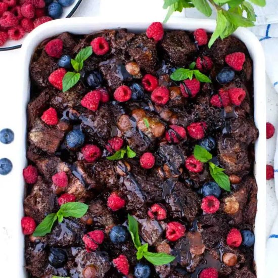 Chocolate French Toast Casserole - Recipe photo by peasandpeonies