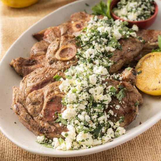 Spring Grilled Lamb with Feta - Recipe photo by peelwithzeal