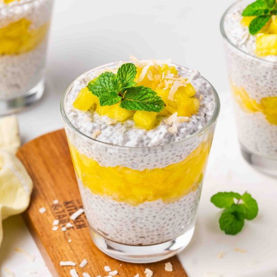 Pineapple Coconut Chia Pudding - Recipe photo by HungryWhisk