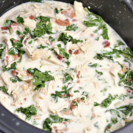 Keto Crockpot Chicken Chili - Recipe photo by We Want To Eat